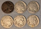 6x Buffalo Nickel Lot 5C - Circulated, Various Conditions - B10