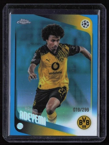 2025-26 Topps Chrome UCC #128 Karim Adeyemi Teal Refractor #/299