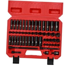  55PCS 1/4 Inch Drive Master Impact Socket Set, 55PCS With Accessory
