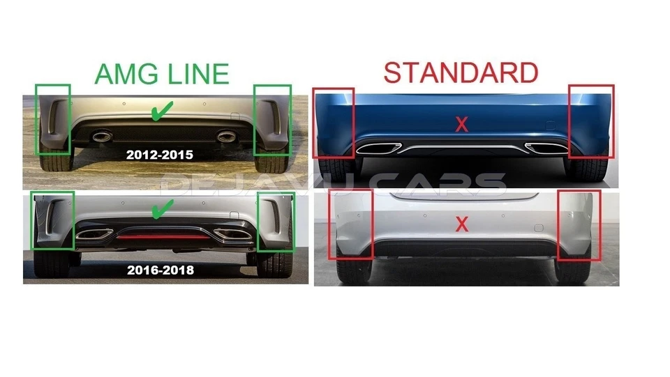A45 AMG Look Difusor para Mercedes Benz Clase A W176 AMG Line Facelift - Imagen 3 de 4