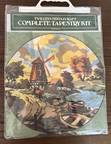 Twilleys Needlecraft Complete Tapestry Kit No 902 Windmill Landscape 12” Canvas - Picture 3 of 11