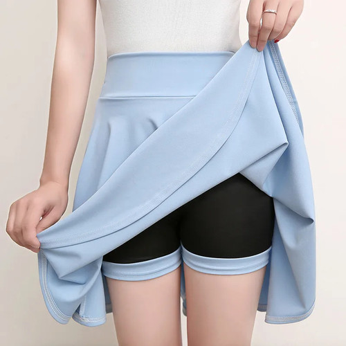 Faldas Para Mujer Pantalones Cortos Básicos Falda Moda Versátil Informal Mini Falda Esponjosa - Imagen 5 de 34