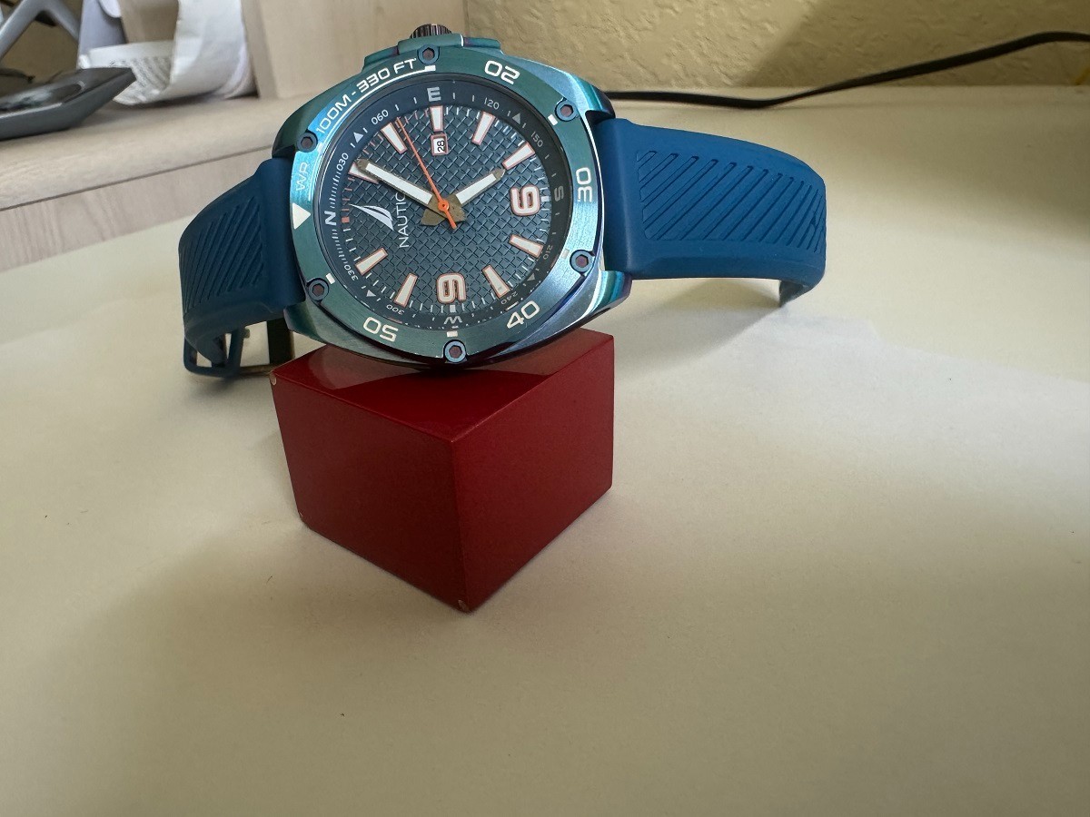 Men's Nautica Tin Can Bay NAPTCF201 blue dial Quartz Watch