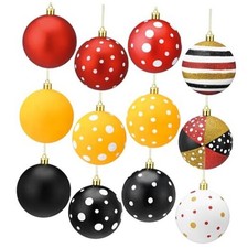 12 Pcs 3.15 Inch Christmas Ball Ornaments Cartoon Plastic Classic Cartoon Mouse