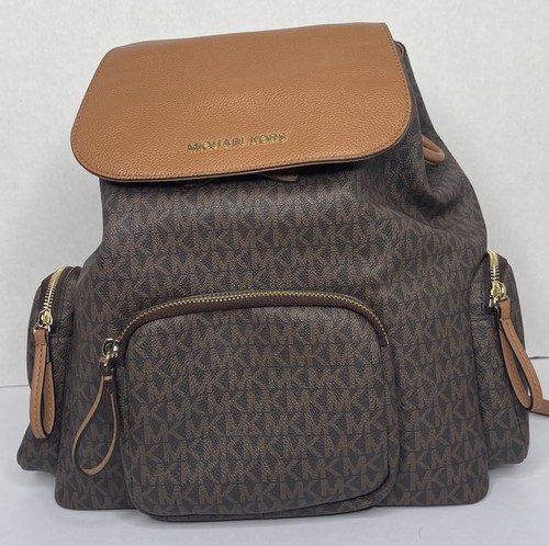 MICHAEL KORS JET SET LARGE RUCKSACK GELDBÖRSE BRAUN LEDER - Bild 1 von 13
