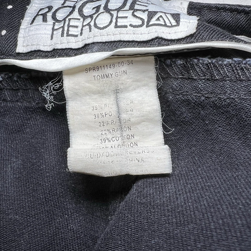 Pantalones Cortos Rogue Heroes Allyance Negro Gris Rayas Alfiler Para Hombre Talla 34 Foto 3 de 4