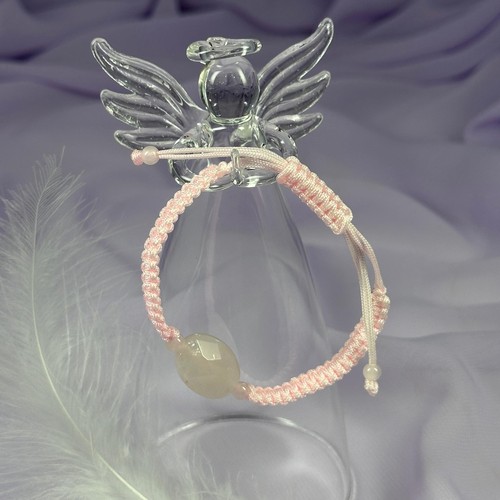 Pulsera amistad cuentas faceta cuarzo rosa, ajustable para niño o adulto SN7225 - Imagen 4 de 4