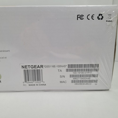 Netgear GSS116E ProSafe 16-Port Gigabit Ethernet Managed Switch - Picture 6 of 6