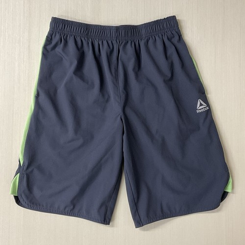 Reebok Youth Boys Athletic Shorts Size XXL (18) Gray / Green - Picture 1 of 14