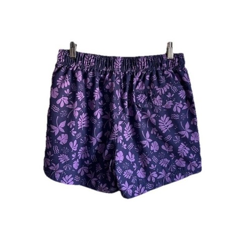 La Porte Men Large Purple Aaron Swim Trunks in Block Print Beach Hawaiian Japan - Picture 4 of 11