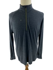SMARTWOOL Mens XL Gray NTS MID 250 1/4 ZIP Pullover Sweat SW0SS603 Merino Wool