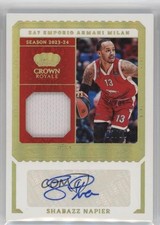 2023 Crown Royale EuroLeague King's Court Jersey Prime /10 Shabazz Napier Auto