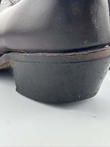 Union Made Leather Zip Up Western Half Boots Made USA Size 9-10 READ DETAILS - Picture 16 of 23