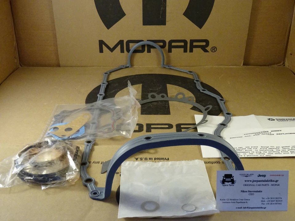 Juego completo de juntas Jeep Cherokee XJ 2,5 L 89-93 83505399AD nuevo genuino Mopar Foto 3 de 4