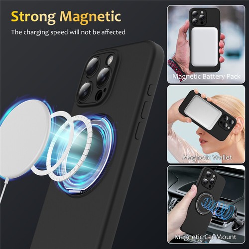 Fr iPhone 16 15 14 13 Pro Max Plus MagSafe Magnet Case Rotating Ring Stand Cover - Picture 43 of 46