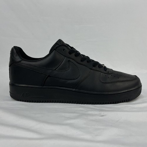 MENS NIKE AIR FORCE 1 LOW 2005 AF1 TRIPLE BLACK SNEAKER SIZE 13 306353 001 - Picture 2 of 10