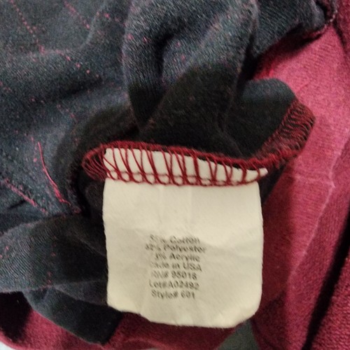 Chaqueta de plumón recto para hombre cuarto grande 1/4 cremallera hecha en EE. UU. logotipo de golf granate - Imagen 8 de 11