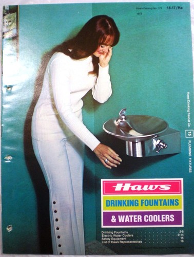 Vtg HAWS Drinking Faucet Co Catalog Electric Water Coolers Fountains RETRO 1973 - Picture 1 of 3