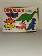 Vintage Dinosaur Cookie Cutters Fox Run 1985 Complete Set Of 6