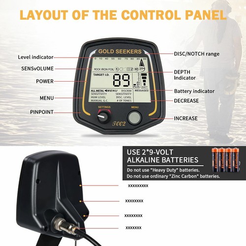 Luxurious Professional Waterproof Metal Detector with 11" DD Coil and LCD screen - Picture 3 of 14
