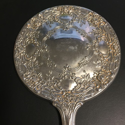 Vintage Silver-Plated Vanity 3 Piece Set (Mirror, Brush, Comb) - Picture 5 of 14