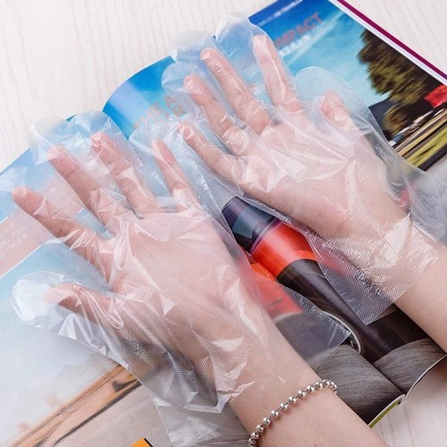 500pcs Disposable Plastic Gloves, Latex Free Powder Free Clear Polyethylene H... - Picture 9 of 9