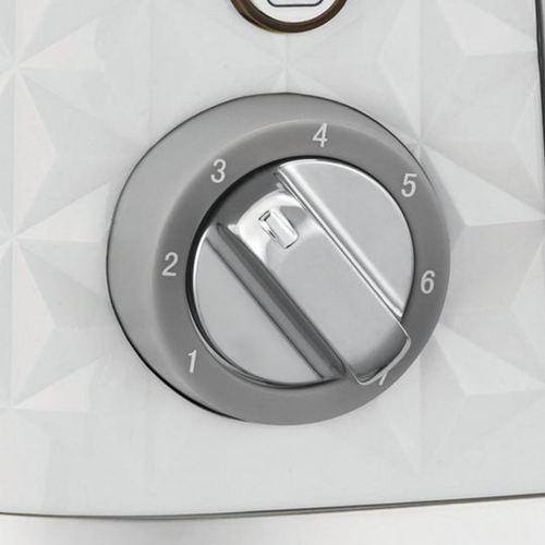 Morphy Richards Vector 4 Slice Toaster in White with Patterned 3D Finish 248134 - Picture 7 of 9