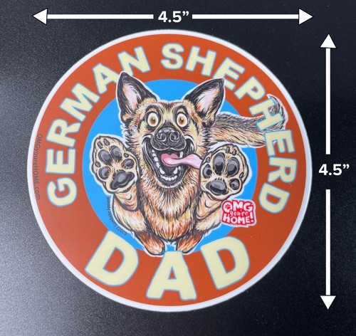 Happy Deutscher Schäferhund Papa Aufkleber Wetterfest Sticker GSD Welpe Hundeliebhaber 4,5" - Bild 3 von 3