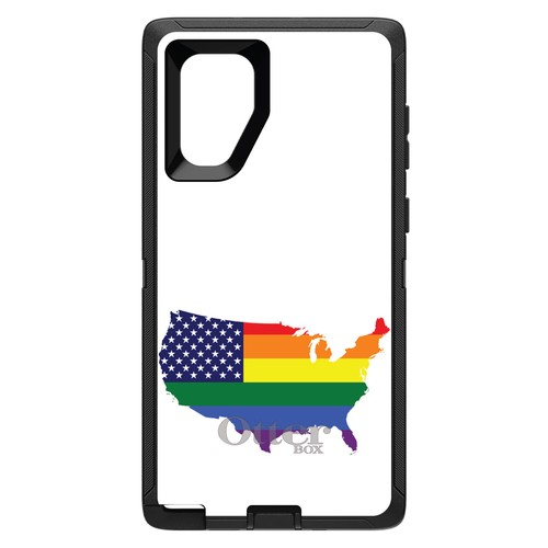 OtterBox Defender para Galaxy Note (Elige Modelo) Mapa de Estados Unidos Bandera Orgullo Gay - Imagen 1 de 11