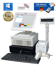 KOMPLETT MIT ZUBEHÖR EINZELHANDEL POS TOUCHSCREEN KASSE KASSENSYSTEM TSE KONFORM