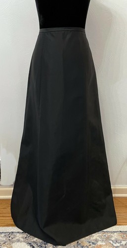 Vintage Cache Damen Abendmode Maxirock mit Schleppe Größe 8 schwarz Satin gefüttert  - Bild 1 von 12