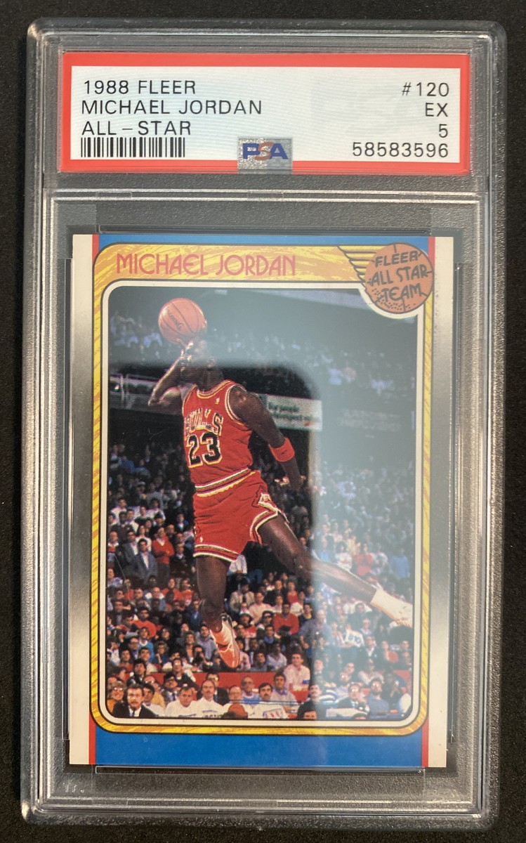MICHAEL JORDAN Chicago Bulls 1988 FLEER ALL-STAR SLAM DUNK