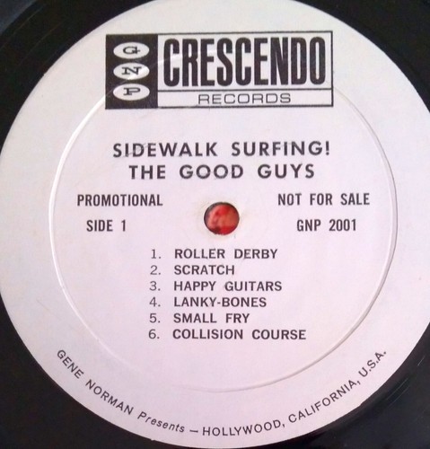 The Good Guys Sidewalk Surfing RARE 1964 Promo Mono LP Instrumental Roller Derby - Foto 2 di 3