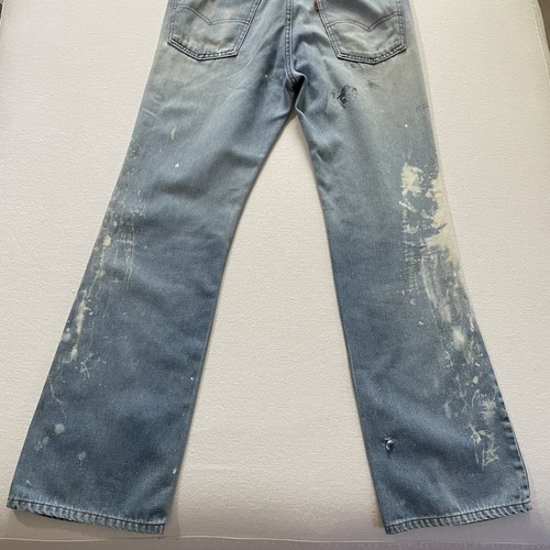 Vintage Levis Jeans 646 Orange Tab Bell Bottom Flare 31x31 Talon Zip 70s SF 207 - Picture 18 of 21