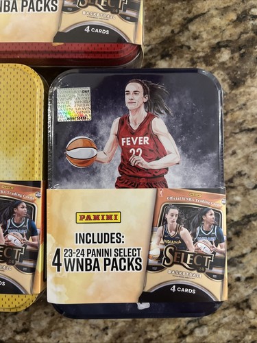 2023-24 WNBA Select CAITLIN CLARK Set of 3 Tins (Blue, Yellow & Red) 👀🏀🔥 - Picture 4 of 4