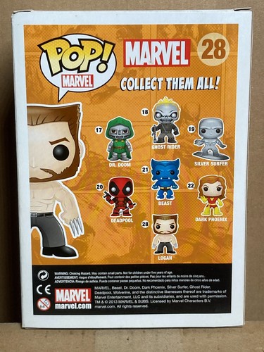 Funko POP Marvel 28 Logan Bobble-head Error in Soft Protector - Picture 3 of 12