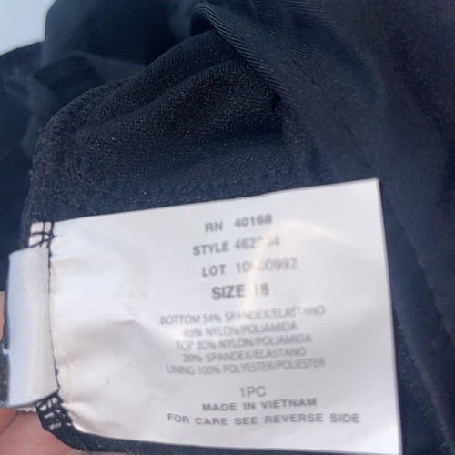 NUOVO COSTUME DA BAGNO DONNA MIRACOLOSO NERO 1 PEZZO TAGLIA 18 - Foto 10 di 10