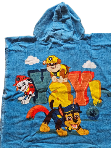 Bade-Poncho Kinder mit Kapuze 55 x 110cm Badetuch Handtuch Strandtuch Paw Patrol - Bild 2 von 5