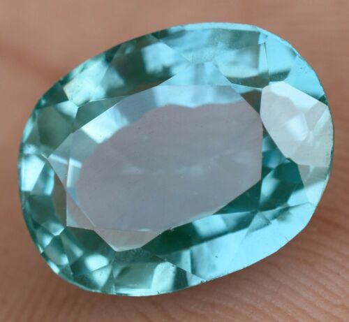 12 to 14 Ct Natural Paraiba Tourmaline Greenish Copper Bearing Gemstone Treated - Picture 8 of 10