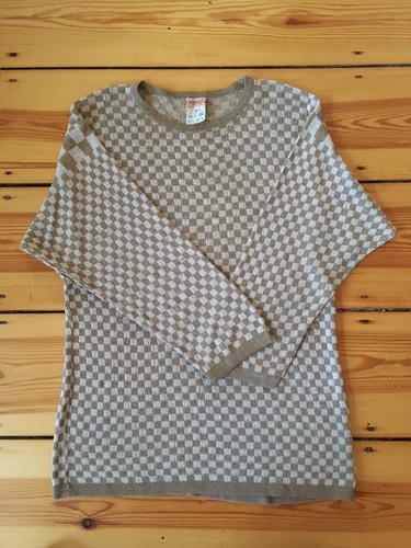 KENZO Paris Vintage Strick Pullover Karomuster relaxed 38 - 42 mit Leinen 80er - Bild 7 von 8