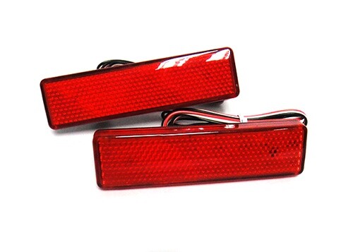 2x Red Bumper Reflector LED Stop Brake Light For Renault Master Trafic Primastar - Picture 2 of 11