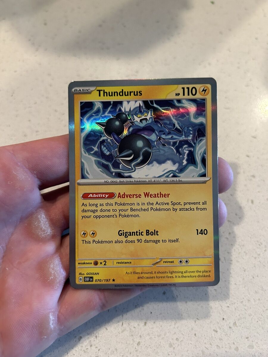 Thundurus 070/197 Obsidian Flames Holo Rare Pokemon Card | eBay Thundurus 070/197 Obsidian Flames Holo Rare Pokemon Card | eBay