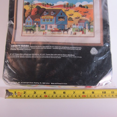 Dimensions Needlepoint Liberty Farms 2307 Vintage 1986 - New - Sealed - Picture 10 of 13