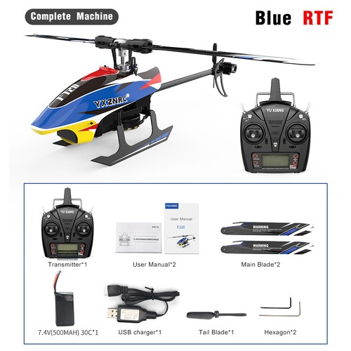 YXZNRC F120 RC Helicopter 2.4G 6CH 6-Axis Gyro 3D Brushless Motor Flybarless - Picture 13 of 16