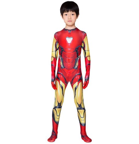 Spiderman Cosplay Iron Man Costume Suit Superhero Bodysuit Kids Party Halloween - Picture 2 of 19