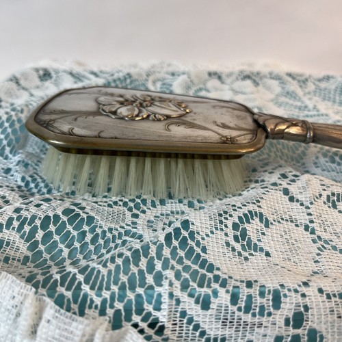Vintage Silver Plated Hair Brush 11 In Long 3.5 In Wide - Picture 7 of 7