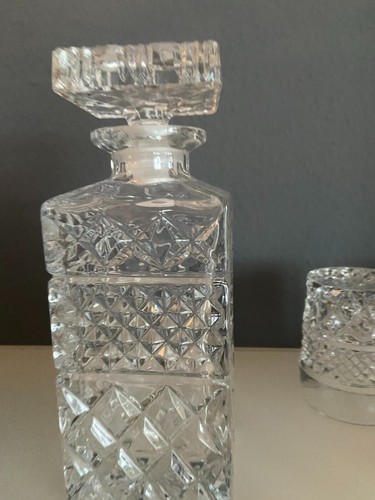 Whiskyset Bleikristall 6 Gläser 1 Karaffe ca. 38 Jahre alt perfektes Zustand - Bild 2 von 3