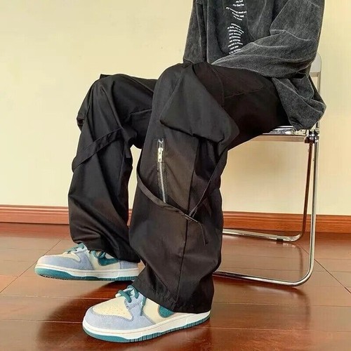Techwear BAGGY Cargo Pantalones Pantalones Pantalones Hombre Mujer EMO Punk Rock Gótico - Imagen 3 de 5