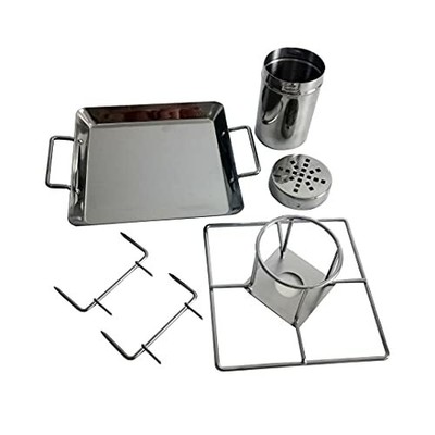3F Dealz Beer Can Chicken Holder Stainless Steel with 4 Spikes- Vertical BBQ ... 742559950084 | eBay