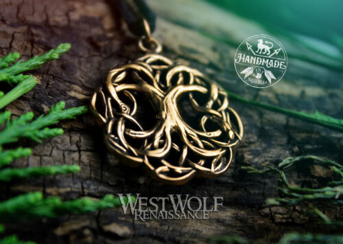 Tree of Life Pendant - Yggdrasil the World Tree - Solid Bronze - Viking/Celtic - Afbeelding 1 van 3